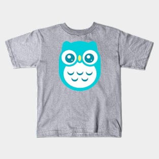 Blue Cute baby Owl Kids T-Shirt